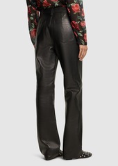 Magda Butrym Leather High Rise Straight Pants