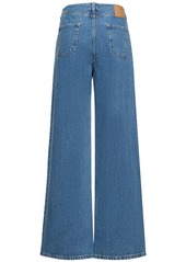 Magda Butrym Low Rise Wide Cotton Denim Jeans