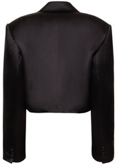 Magda Butrym Lvr Exclusive Silk & Wool Blazer