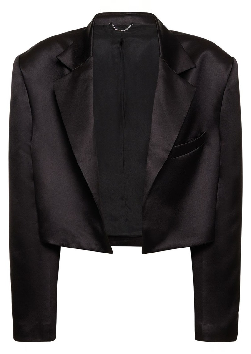 Magda Butrym Lvr Exclusive Silk & Wool Blazer