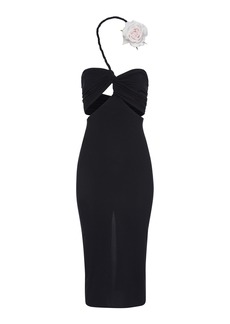 Magda Butrym - Asymmetrical Cutout Midi Dress - Black - FR 36 - Moda Operandi
