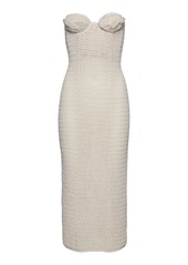 Magda Butrym - Crocheted Cotton-Blend Midi Dress - Tan - FR 38 - Moda Operandi