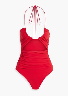 Magda Butrym - Cutout halterneck swimsuit - Red - FR 34
