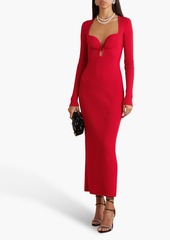 Magda Butrym - Cutout ribbed-knit maxi dress - Red - FR 40