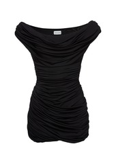 Magda Butrym - Draped Mini Dress - Black - FR 36 - Moda Operandi