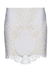 Magda Butrym - Embroidered Cotton Lace Mini Skirt - White - FR 42 - Moda Operandi