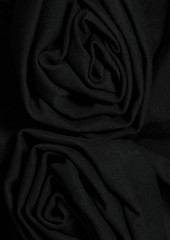 Magda Butrym - Floral-appliquéd cutout stretch-cupro jersey midi dress - Black - FR 36
