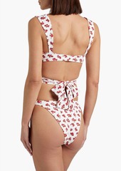 Magda Butrym - Floral-print bikini top - Red - FR 36