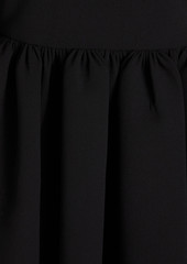 Magda Butrym - Gathered wool-blend crepe mini dress - Black - FR 36