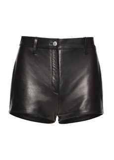 Magda Butrym - High-Rise Leather Mini Shorts - Black - FR 38 - Moda Operandi