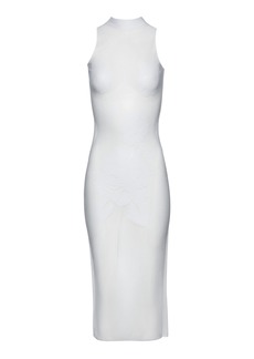 Magda Butrym - Knit Cotton-Blend Midi Dress - White - FR 34 - Moda Operandi