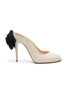 Magda Butrym - Peep Toe Leather Mules - Ivory - IT 37 - Moda Operandi