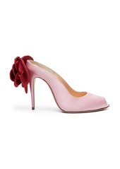 Magda Butrym - Peep Toe Satin Mules - Pink - IT 38 - Moda Operandi