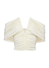 Magda Butrym - Ruched Off-The-Shoulder Top - Off-White - FR 36 - Moda Operandi