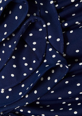 Magda Butrym - Ruched polka-dot stretch-jersey mini skirt - Blue - FR 40