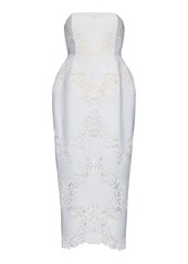 Magda Butrym - Sculpted Embroidered Cotton Maxi Dress - White - FR 34 - Moda Operandi
