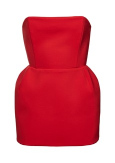 Magda Butrym - Sculpted Strapless Mini Dress - Red - FR 40 - Moda Operandi