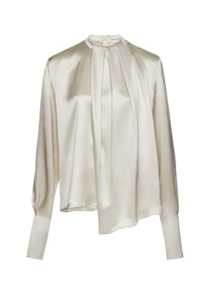 Magda Butrym - Silk Button Up Top - Grey - FR 38 - Moda Operandi