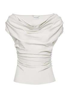 Magda Butrym - Silk Button Up Top - White - FR 34 - Moda Operandi