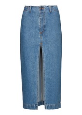 Magda Butrym - Women's Bandless Denim Midi Skirt - Medium Wash - FR 40 - Moda Operandi