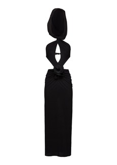 Magda Butrym - Women's Hooded Cutout Maxi Dress - Black - FR 36 - Moda Operandi