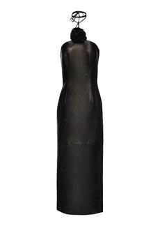 Magda Butrym - Women's Leather Midi Dress - Black - FR 36 - Moda Operandi
