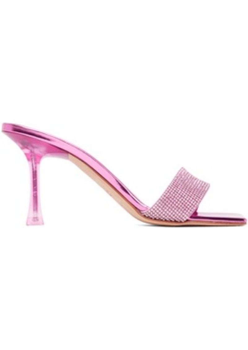 Magda Butrym Pink Crystal Heeled Sandals
