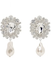 Magda Butrym Silver Crystal & Pearl Earrings