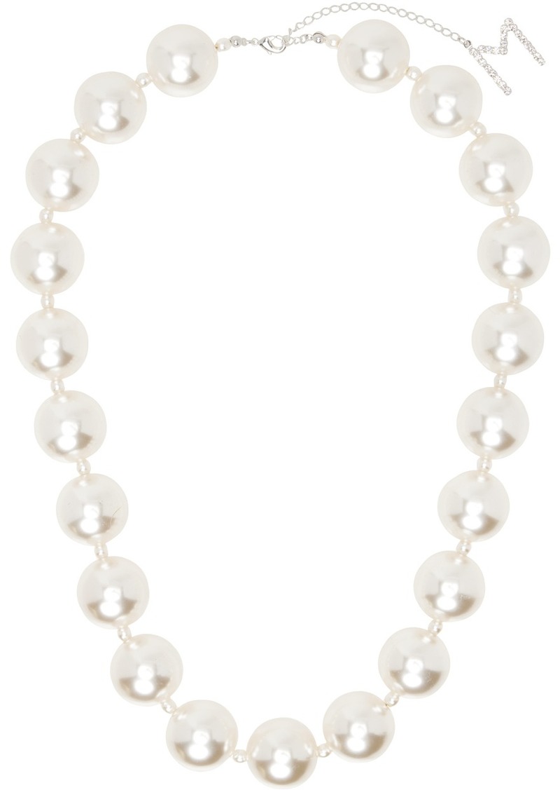 Magda Butrym White Pearl Necklace