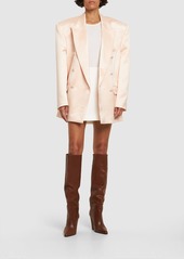 Magda Butrym Oversize Double Breast Satin Blazer