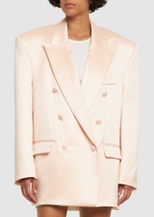 Magda Butrym Oversize Double Breast Satin Blazer