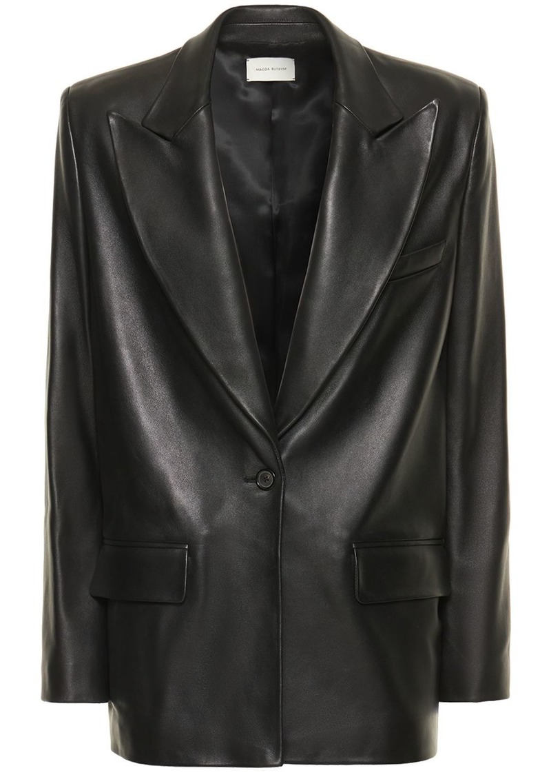 Magda Butrym Oversize Tailored Leather Blazer