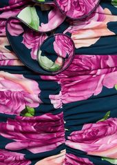 Magda Butrym Printed Jersey Ruched Mini Dress