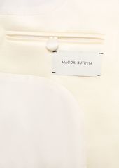 Magda Butrym Rose Printed Silk Blend Satin Blazer