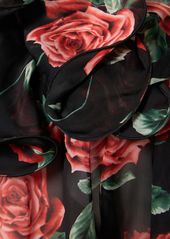 Magda Butrym Rose Printed Silk Chiffon Shirt