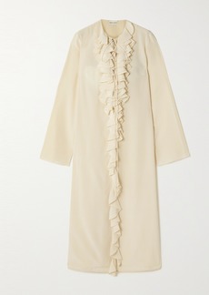Magda Butrym Ruffled Silk-crepe Midi Dress