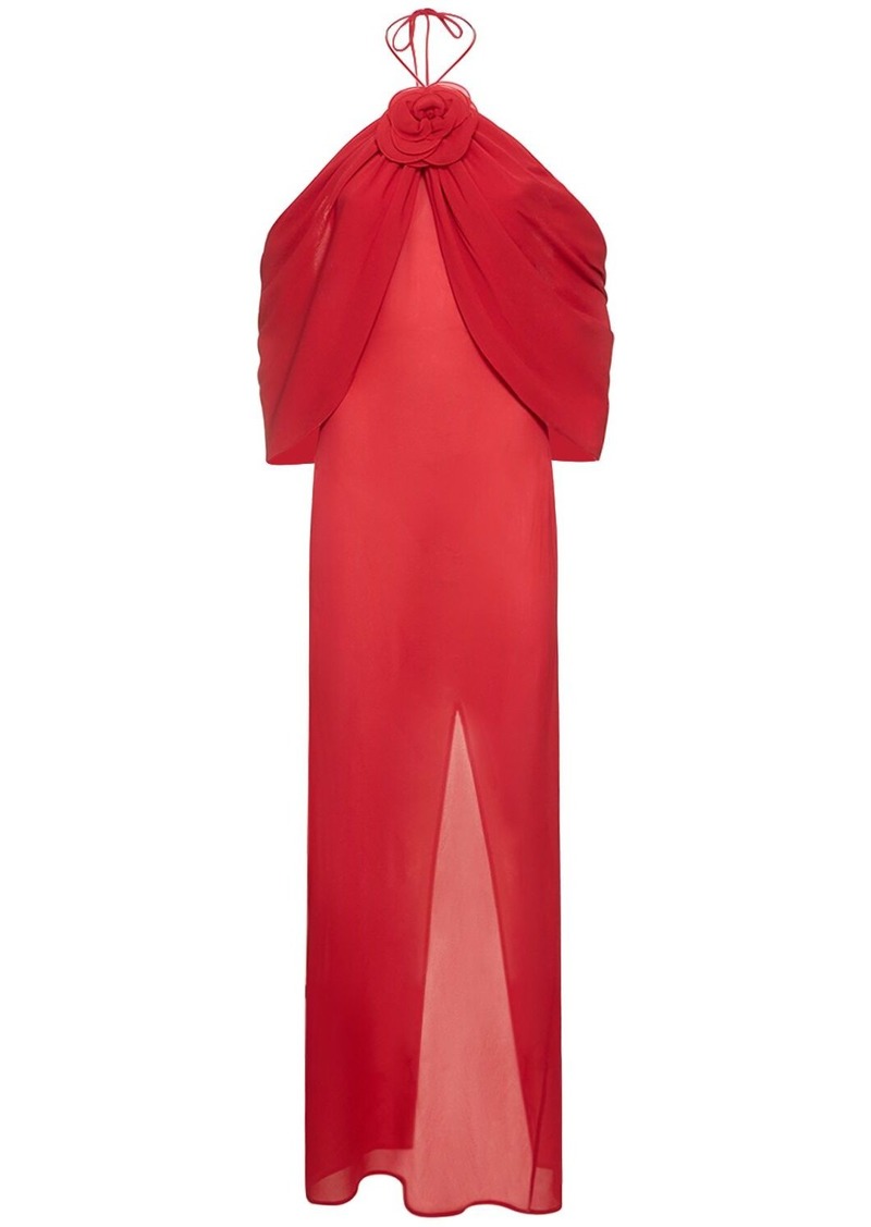 Magda Butrym Silk Off-shoulder Long Dress