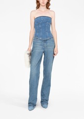 Magda Butrym strapless denim corset top