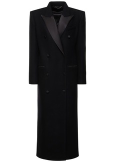 Magda Butrym Wool Twill Double Breasted Long Coat