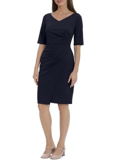 Maggy London Cloud Crepe Elbow Sleeve Sheath Dress