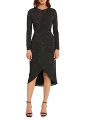 Maggy London Geometric Tulip Hem Jersey Dress