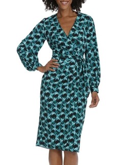 Maggy London Geometric Wrap Dress