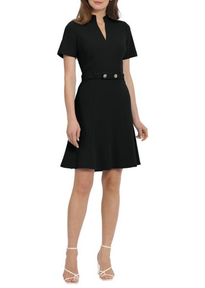 Maggy London Belted A-Line Dress
