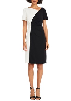 Maggy London Colorblock Bodycon Dress in Black/White at Nordstrom Rack