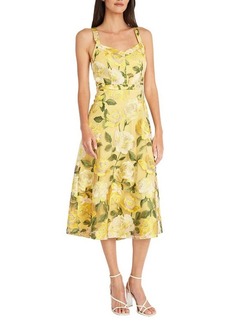 Maggy London Floral Print Fit & Flare Cocktail Dress