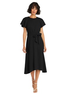 Maggy London Flutter Sleeve and Waist Tie Cocktail Multi Occasion Wedding Guest Dresses for Women