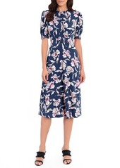 Maggy London Matte Jersey Midi Dress in Navy/Blue at Nordstrom