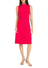 Maggy London Mock Neck A-Line Dress in Bright Jade at Nordstrom Rack