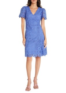 Maggy London Puff Sleeve Lace Dress
