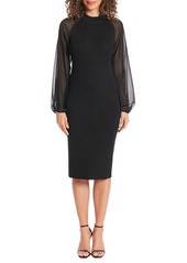 Maggy London Long Sleeve Rib Sweater Dress